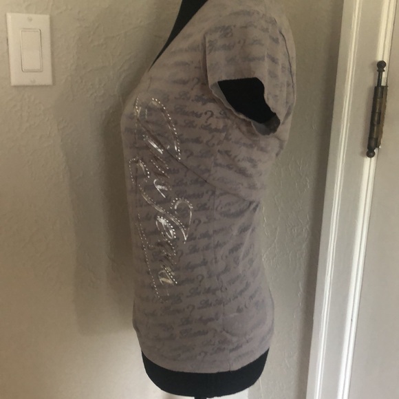 Ladies Grey Guess T-Shirt - Size Small - Picture 4 of 6